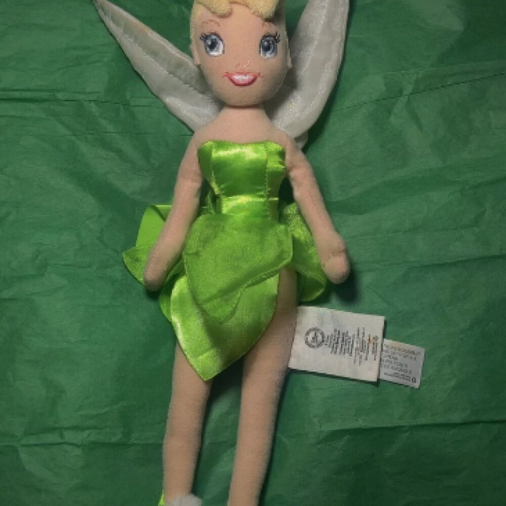 Disney Store Official TINKERBELL Soft Plush Toy Doll 12"inches- Used Great...